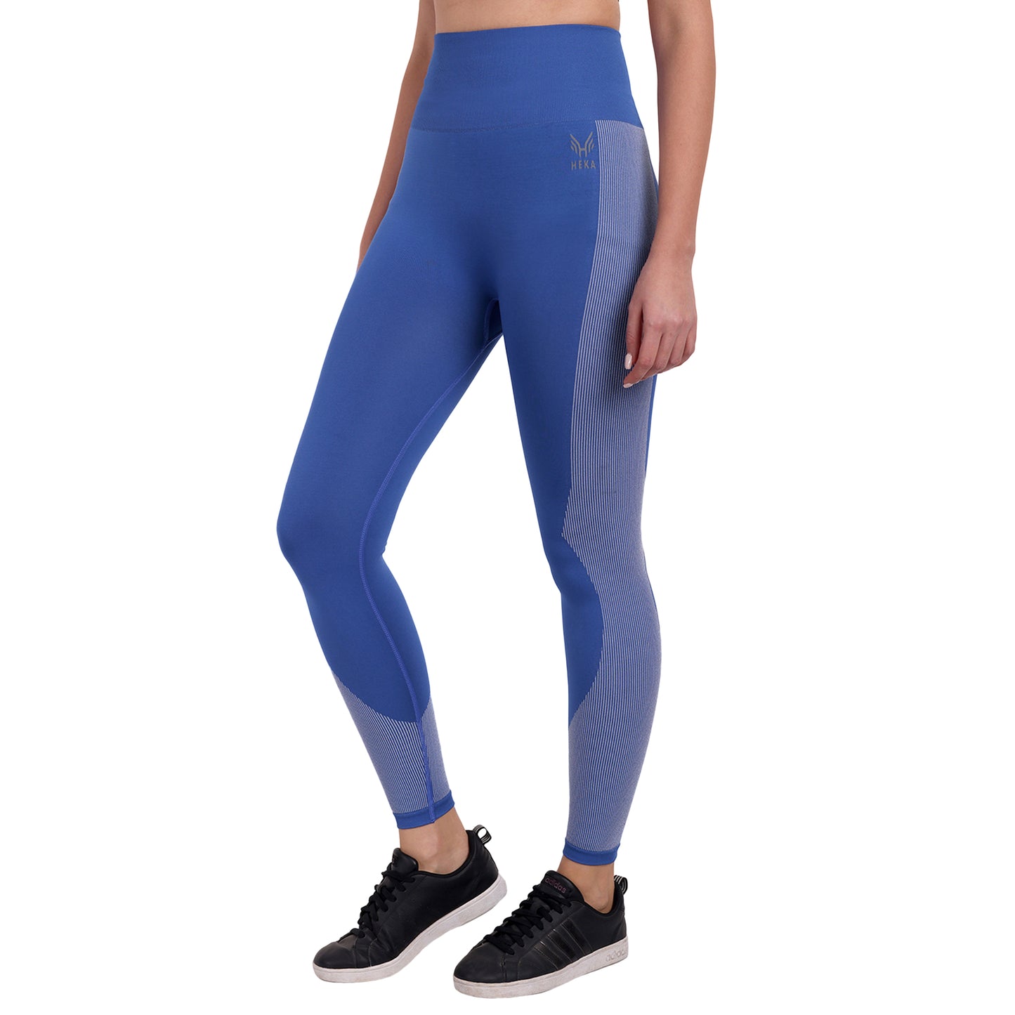 Heka Breathable Training Sense Beeline Seamless Tights - Blue & White