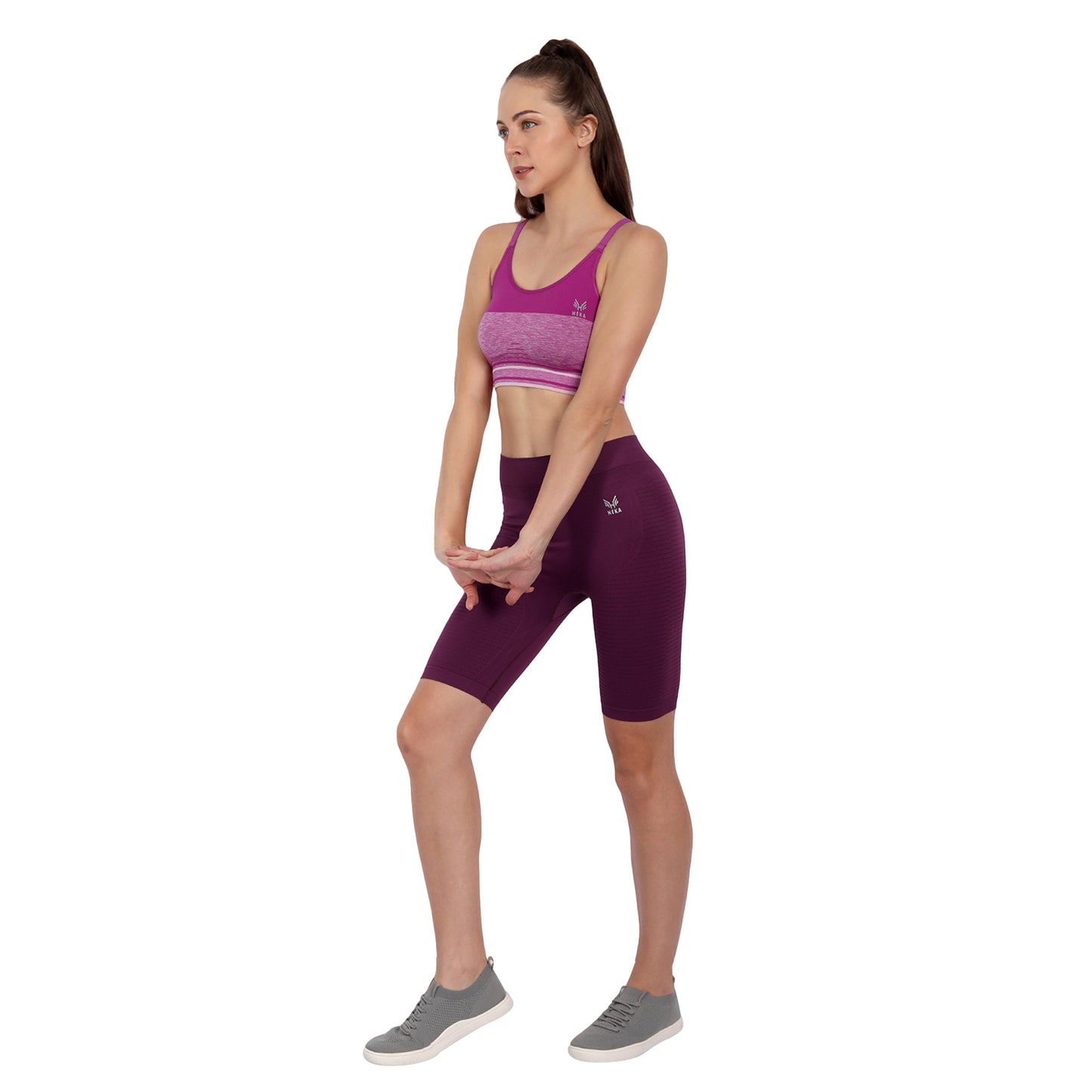 Heka Seamless Crossback Sports Bra - Blessing Magenta