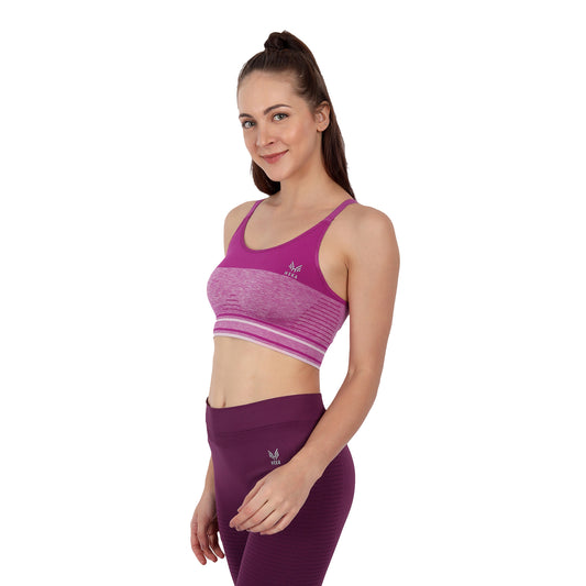 Heka Seamless Crossback Sports Bra - Blessing Magenta