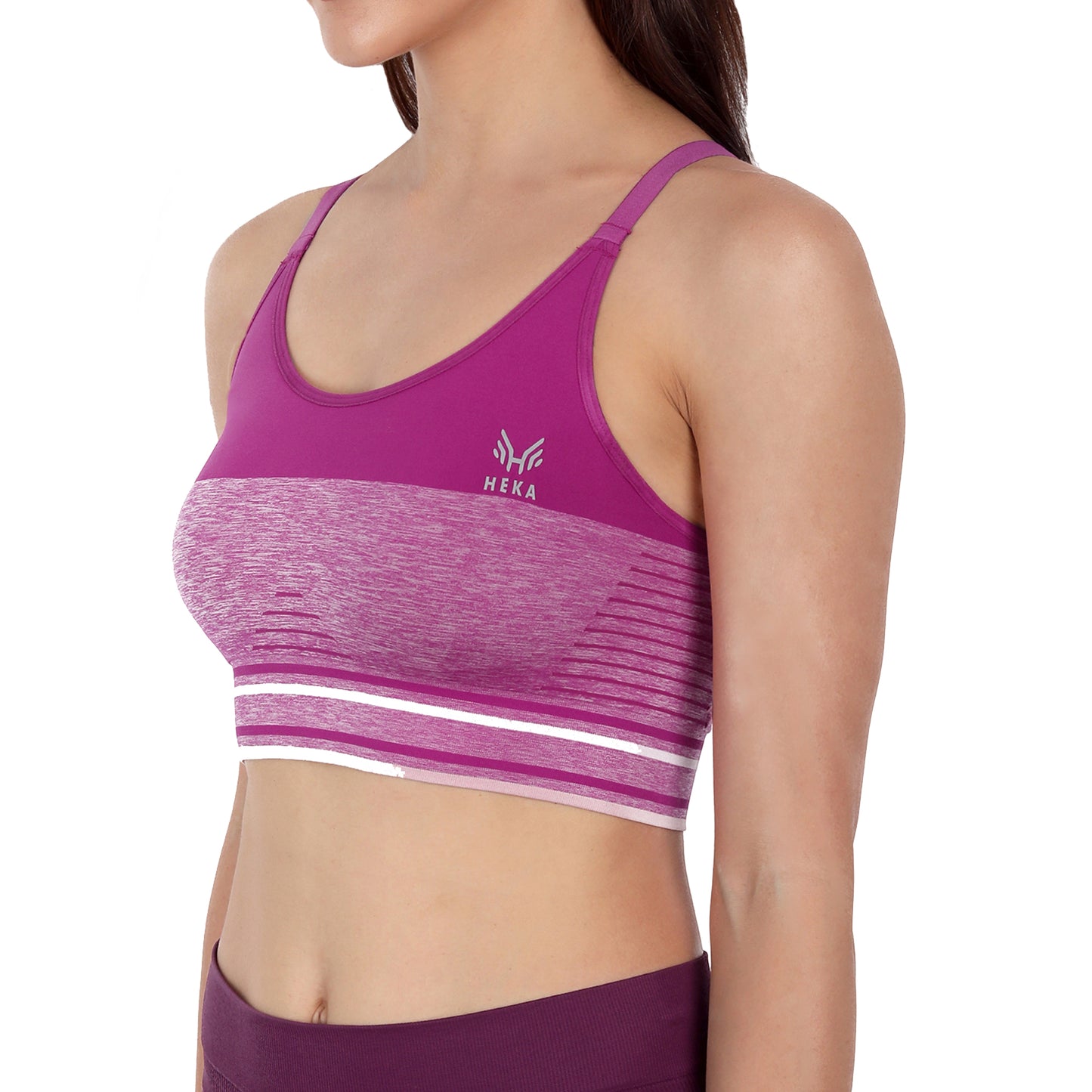 Heka Seamless Crossback Sports Bra - Blessing Magenta