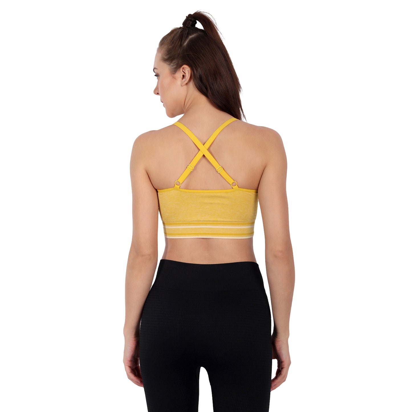 Heka Seamless Crossback Sports Bra - Sunrise Yellow