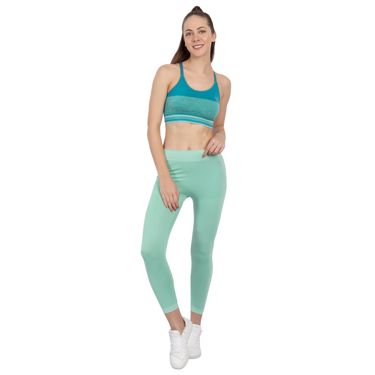 Heka Seamless Crossback Sports Bra - Thai Forest