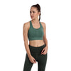 Heka Seamless Racerback V-Neck Sports Bra - Amazon Forest Green